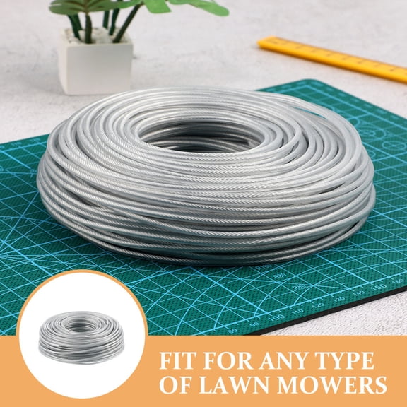 DEEPCRAFF Heavy Duty Steel Wire Trimmer Line for Lawn Mower - Yard and Field Cutting Replacement