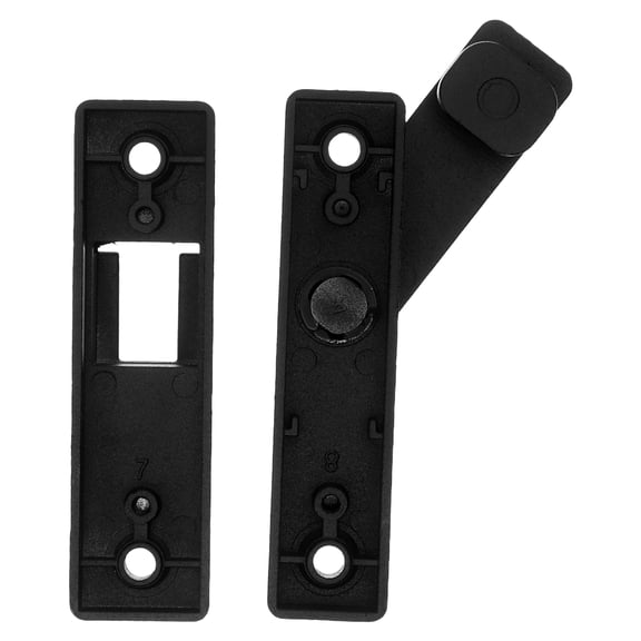 DEEPCRAFF Zinc Alloy Barn Door Latch, 180 Degree Sliding, Heavy Duty, Quiet and Stable, Black