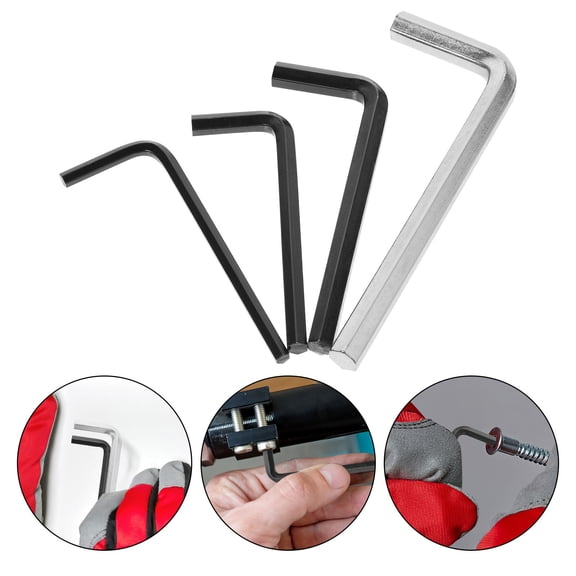 DEEPCRAFF 1Set L Shaped Hexagon Wrench Assorted Color Carbon Steel Repair Tool