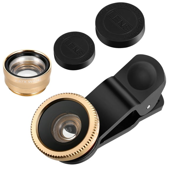 DEEPCRAFF High Definition Smartphone Camera Lens Kit with Wide Angle Fisheye and Macro