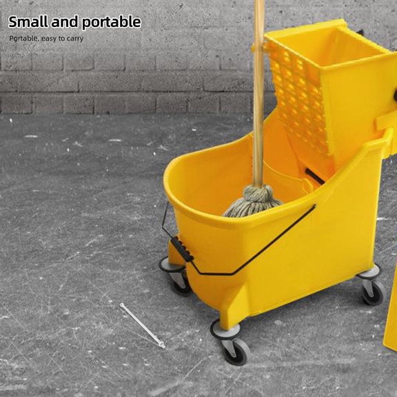 DEEPCRAFF Home Mop Bucket with Lever and Ergonomic Metal Handle for Easy Cleaning and Convenient Storage