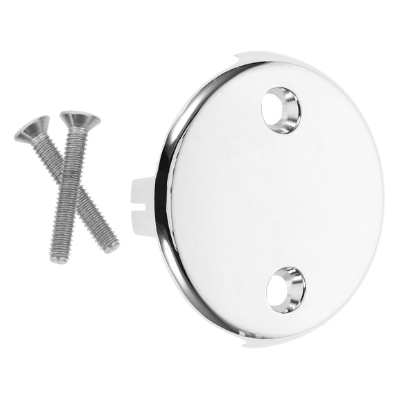 DEEPCRAFF Plated Silver Zinc Alloy Bathtub Overflow Cover and Drain Stopper for Home Use