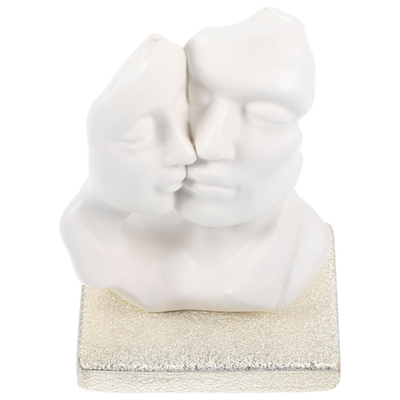 DEEPCRAFF Hugging Couple Abstract Figurine Ceramic Decorative 1Pcs 5.5*3.5*2.8in Romantic Design Home Decor