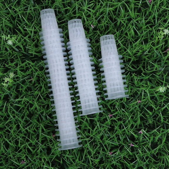 DEEPCRAFF Hydroponic Plant Net Pots, White, 30Pcs, Aeration for Healthy Roots