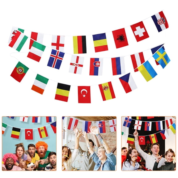 DEEPCRAFF International String Pennant Banner with Assorted Colors for Outdoor Festival Decoration