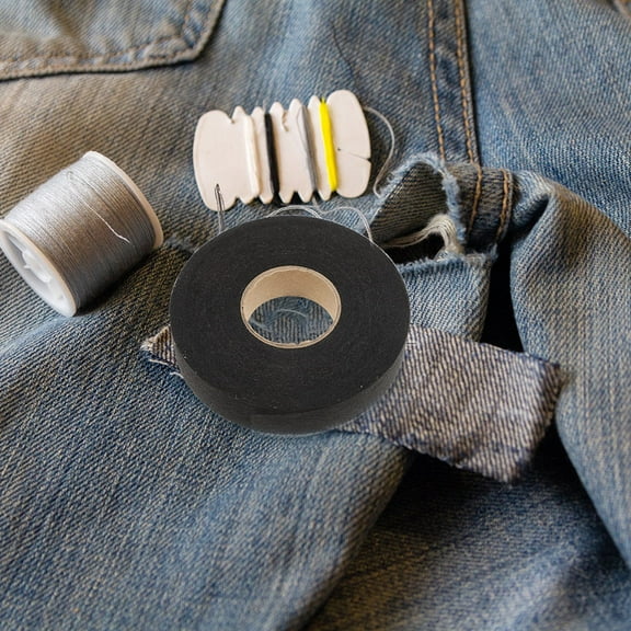 DEEPCRAFF Iron on Hemming Tape for Pants Curtains and Clothes Quick No Sew Fabric Bonding Black