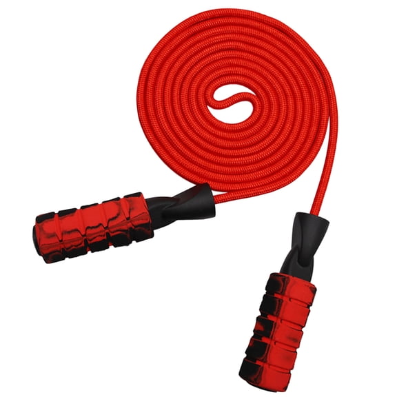 DEEPCRAFF Red Jump Rope with Dual Bearings for Smooth Rotation, Ideal for Sports, Fitness Training, and Efficient Workouts