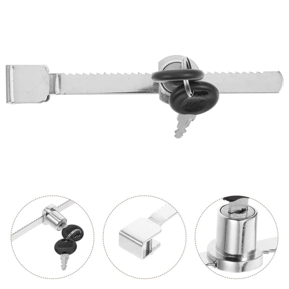 DEEPCRAFF 2-Pack Cabinet Keyed Locks for Deep Freezer, Sliding Glass Doors, Refrigerator, Ice Maker, Drawer Security Set