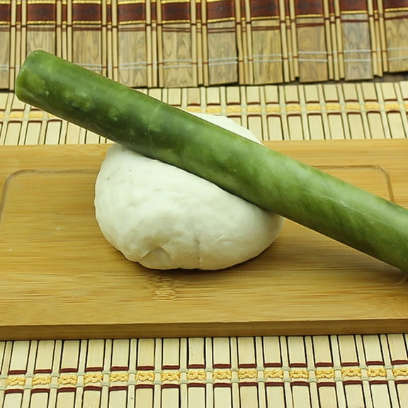DEEPCRAFF Marble Rolling Pin with Ergonomic Handle for Kitchen - Perfect for Fondant, Dough, Pasta, Pastry Baking and Cooking