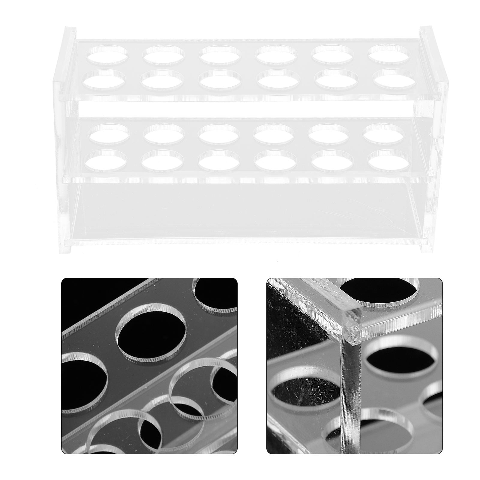 DEEPCRAFF Laboratory Test Tube Rack, Two-Tier Design, Plastic Holder ...