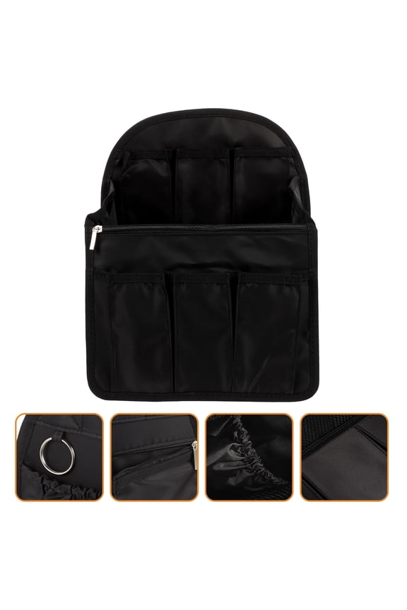 Universal Black Backpack Organizer Insert Shoulder Bag for Outdoor and Travel Use