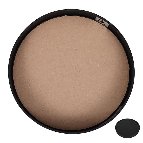 DEEPCRAFF Lightweight Black Metal Round Photo Frame with Brushed Aluminum Alloy Finish