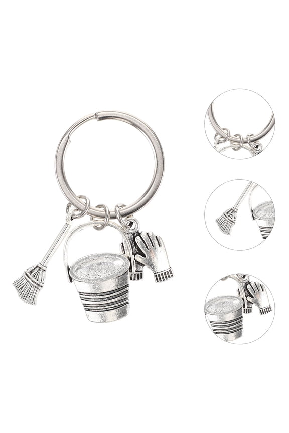 Lightweight Metal Keychain with Funny Housekeeping Design for Bags