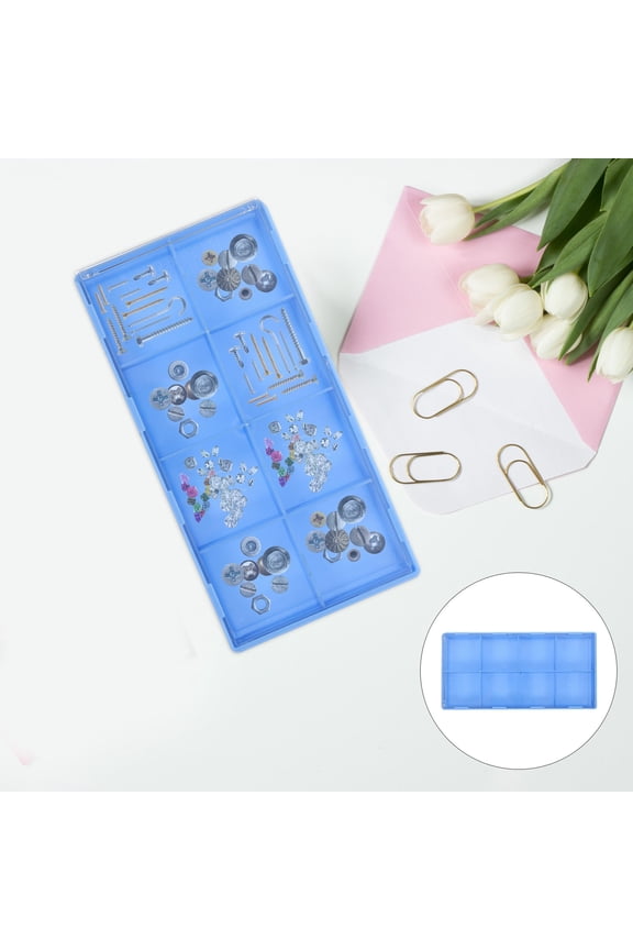 Plastic Parts Storage Case with Clear Lid, Drawer Style Organizer for Watch Accessories and Small Components