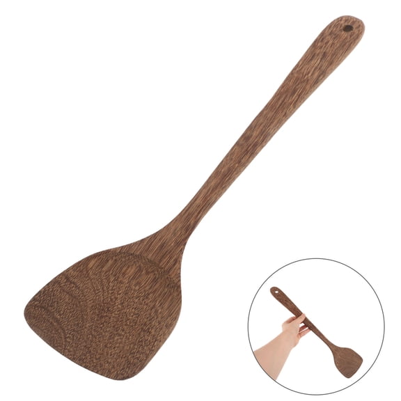 DEEPCRAFF Lightweight Wooden Kitchen Turner Spatula for Cooking with Comfortable Grip and Design