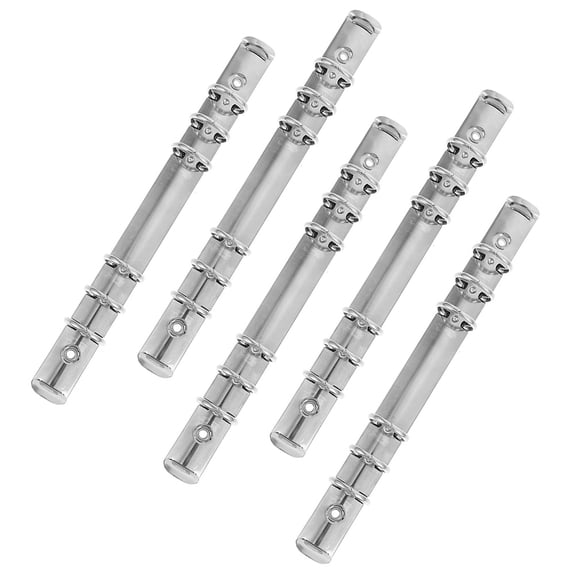 DEEPCRAFF 5-Pack Metal 6- Binder Mechanisms for Scrapbooking, Office, and School Organization Supplies