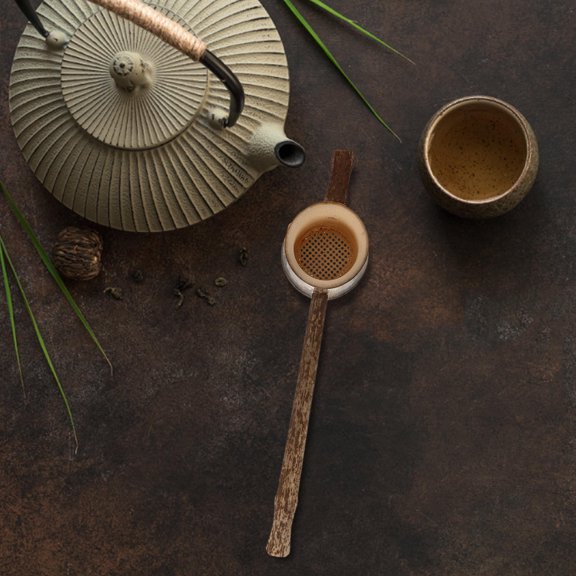 DEEPCRAFF Loose Leaf Tea Infuser Bamboo Tea Strainer 1Set Hand-woven Technology Ergonomic Design Multi 11.8x1.7x1.5in