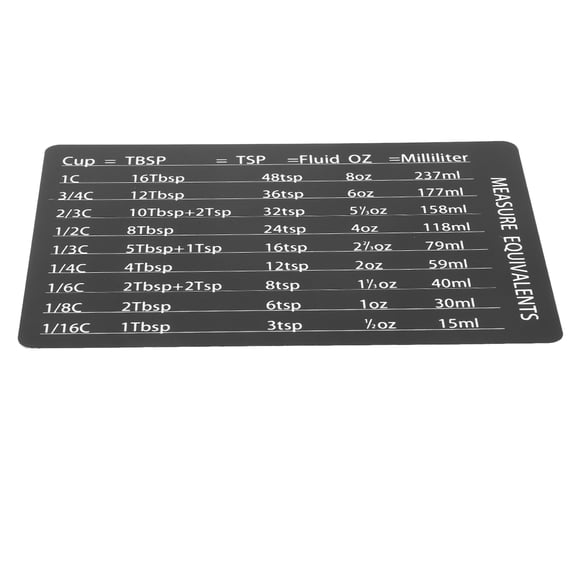 DEEPCRAFF Magnetic Pvc Conversion and Chart for Black Kitchen Cooking Baking