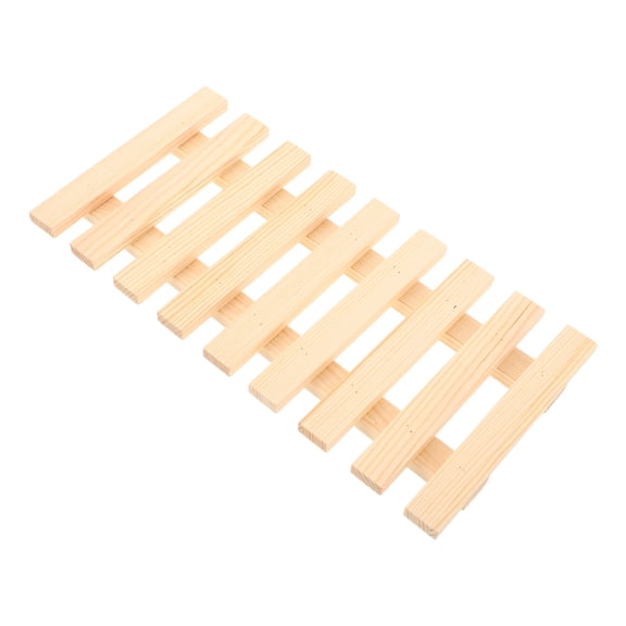 DEEPCRAFF Mailbox Wooden Bottom Grate with Elevated Slats for Weatherproof Mail Support Light Brown