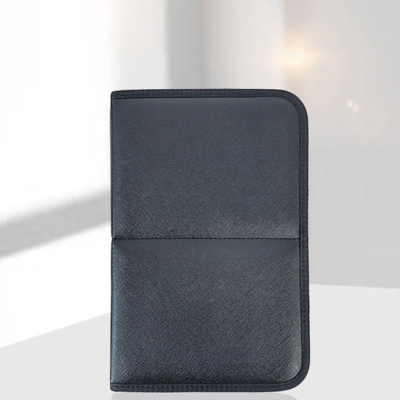 DEEPCRAFF Makeup Brush Organizer Black Case with Brush Slots and 180 Degree Open Design