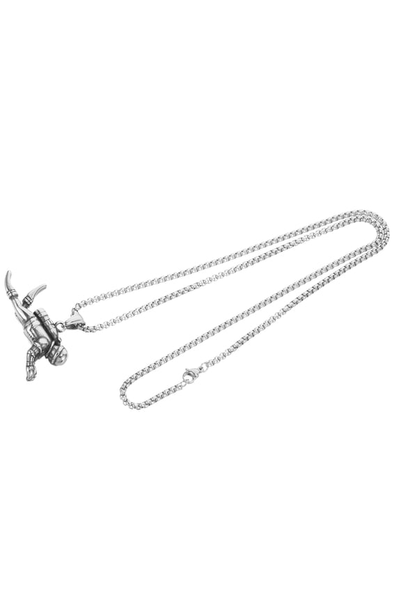 Men's Necklace Diver Man Pendant Necklace Titanium Steel 1Pack Aesthetic Decoration for Beach Party