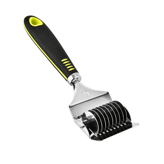 DEEPCRAFF Stainless Steel Manual Noodle Maker with Black Handle for Kitchen Use Easy to Clean