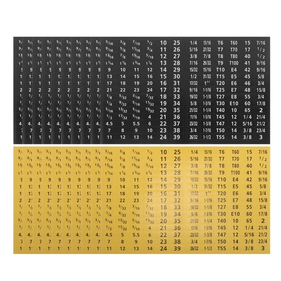 DEEPCRAFF Self Adhesive Socket Size Labels for Tool Box Accurate Size Identification