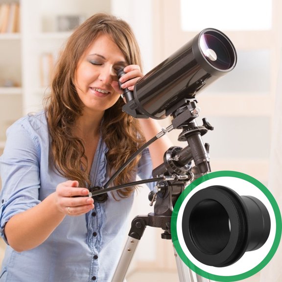 DEEPCRAFF Metal 1.25 Inch Telescope Mount Adapter Black with Eyepiece Holder for Camera Usage