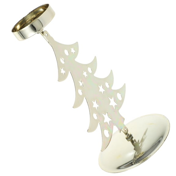 DEEPCRAFF Metal Tealight Candle Holder with Festive Christmas Tree Design for Desktop and Home Decoration