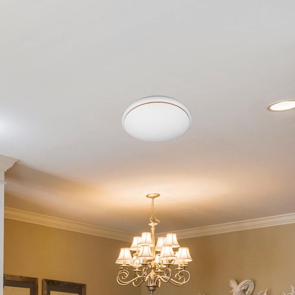 DEEPCRAFF White Flush Mount LED Ceiling Light Fixture with Versatile Round Design for Living Room