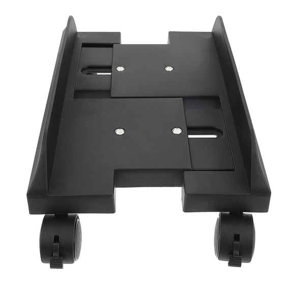 DEEPCRAFF Adjustable Computer Mainframe Holder with Wheels, Black Pp Stand
