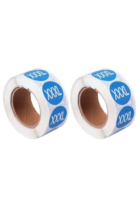 Multi Functional Blue Round Clothing Size Sticker Label for Hats Sweaters T Shirts and More