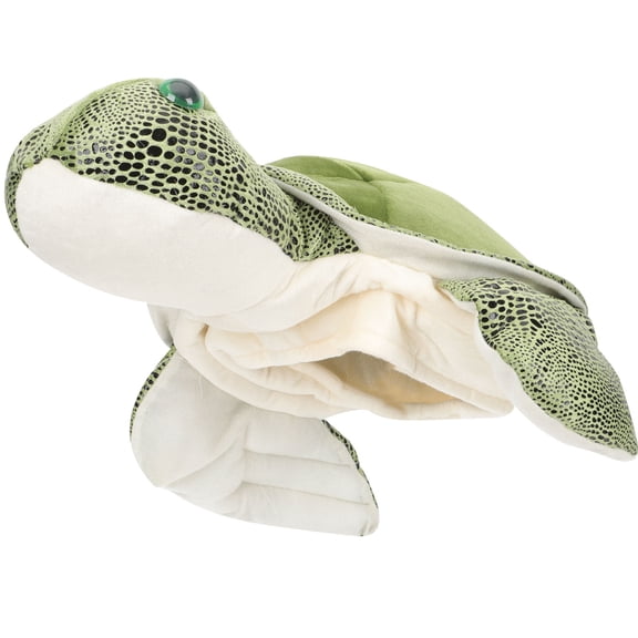 DEEPCRAFF Plush Turtle Hat Soft Green Plush Animal Hat for Party Cosplay Festival Wear