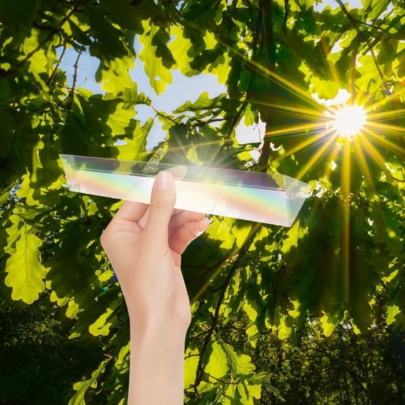 DEEPCRAFF Transparent Triangular Prism for Science Education and Photography, Multiuse Clear Light Tool