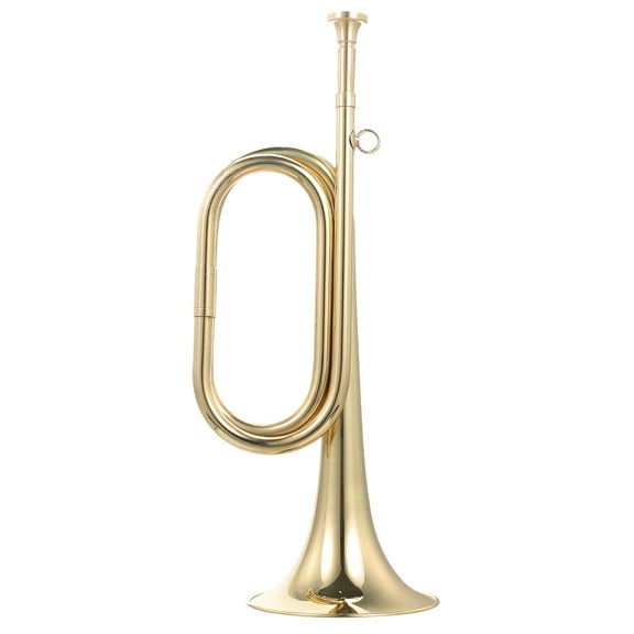 DEEPCRAFF Copper Bugle Musical Instrument Wind Brass Horn Golden Set for Beginners and Professionals
