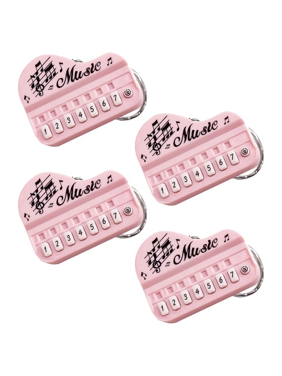 Kawaii Plastic Keychain Set, 4-Piece Cute Bag Charm Accessories for Backpack, Purse,