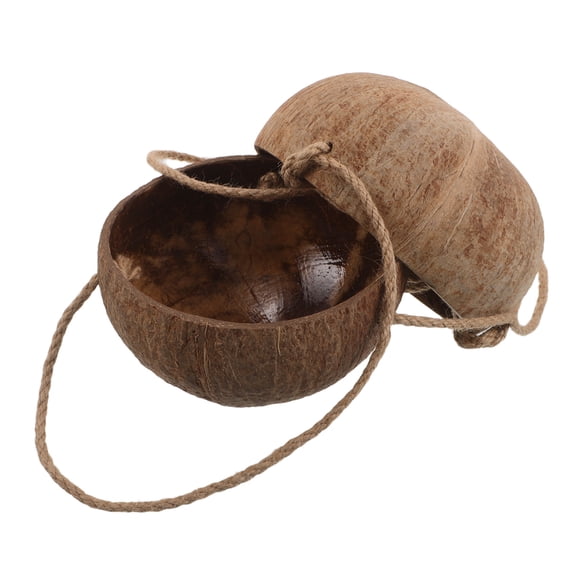 DEEPCRAFF Coconut Shell Hanging Flower Pot Double Layer Planter for Indoor Home Decor