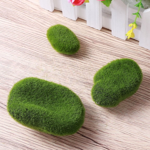 DEEPCRAFF Artificial Moss for Potted Plants, Green Foam Round Vase Filler, Decorative Plant Accessories, 1 Piece