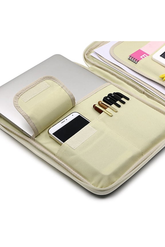 Navy A4 Document Bag Portfolio Organizer for Business Travel