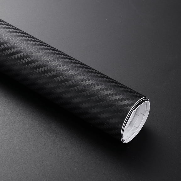 DEEPCRAFF Black Carbon Fiber Wrap Film Self Adhesive Waterproof Car Decor Sticker