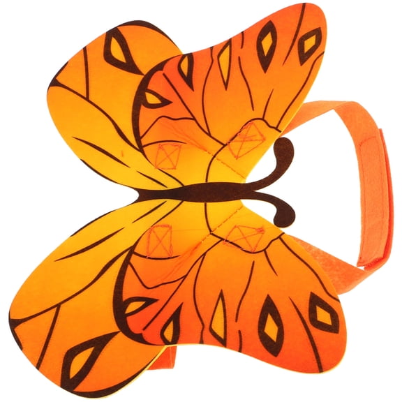 DEEPCRAFF Pet Costume Accessories Orange Butterfly Wings for Cats and Dogs
