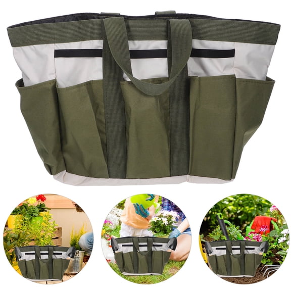 DEEPCRAFF Heavy Duty Large Garden Tool Tote Bag with Oxford Cloth for Efficient Yard Storage and Organization