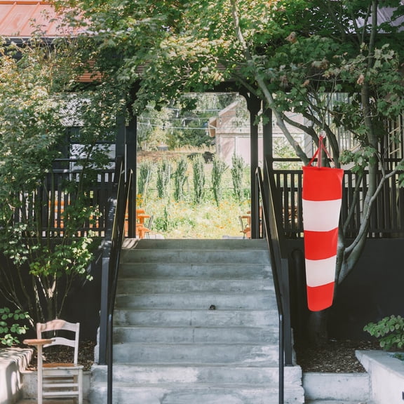 DEEPCRAFF Oxford Cloth Windsock for Wind Direction Measurement Red 1Pcs