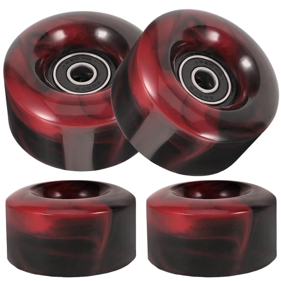 DEEPCRAFF Outdoor Skate Replacement Wheels 4Pcs Pu Skateboard Wheel for Skateboarding Enthusiasts