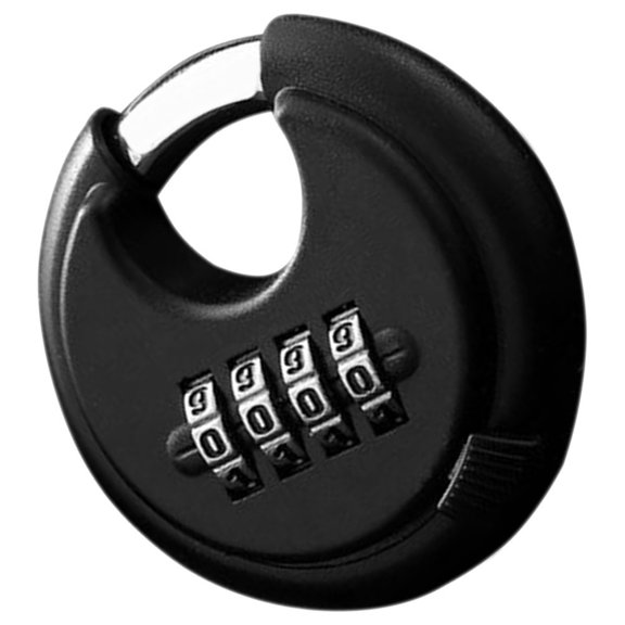 DEEPCRAFF Outdoor Weatherproof Combination Padlock Black Stainless Steel Discus Lock for Gates and Fences