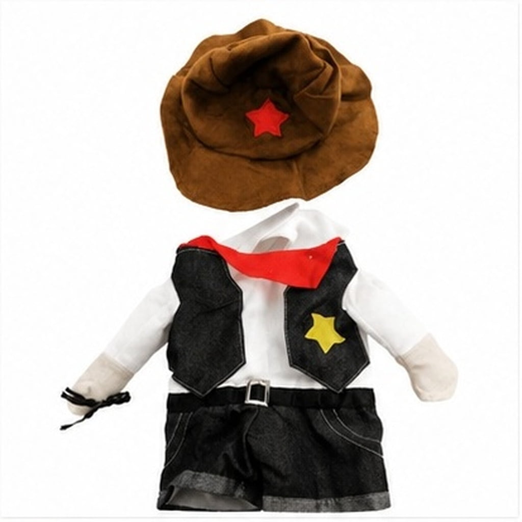 DEEPCRAFF Pet Cosplay Costume Cowboy Design Comfortable for Small Dogs ...