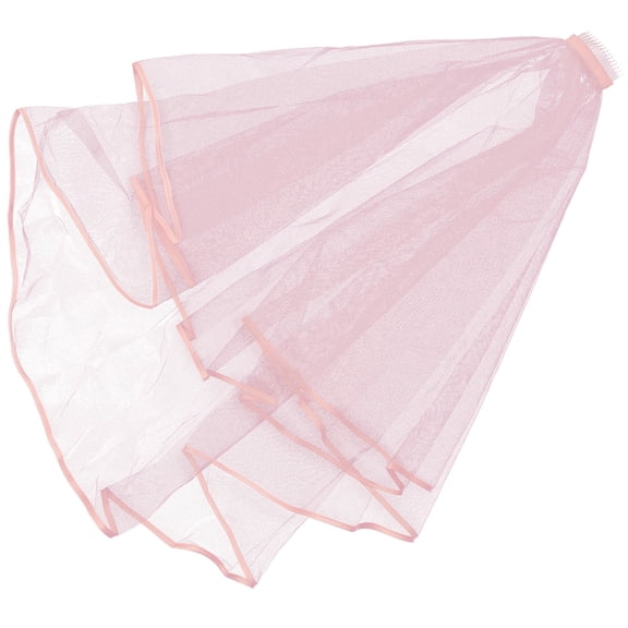 DEEPCRAFF Double Layer 2-Tier Bridal Veil with Ribbon Cascade and Comb, Short Wedding Veil for Photoshoots & Special Events