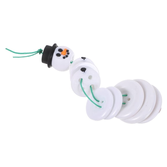 DEEPCRAFF Button Snowman Christmas Ornament Craft Kit for Holiday Party Decorations