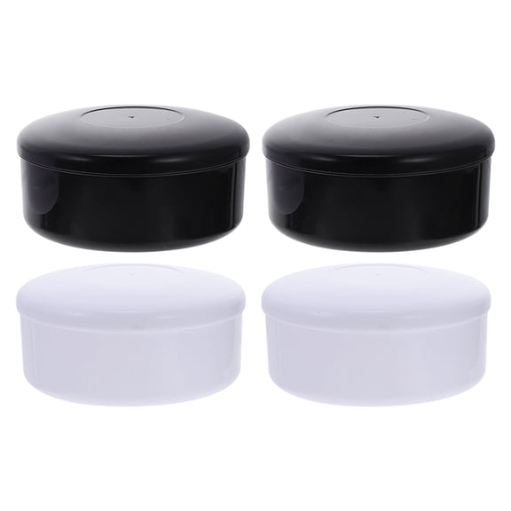 DEEPCRAFF Lightweight White Plastic Chess Pieces Storage Pot with Lid for Go Game