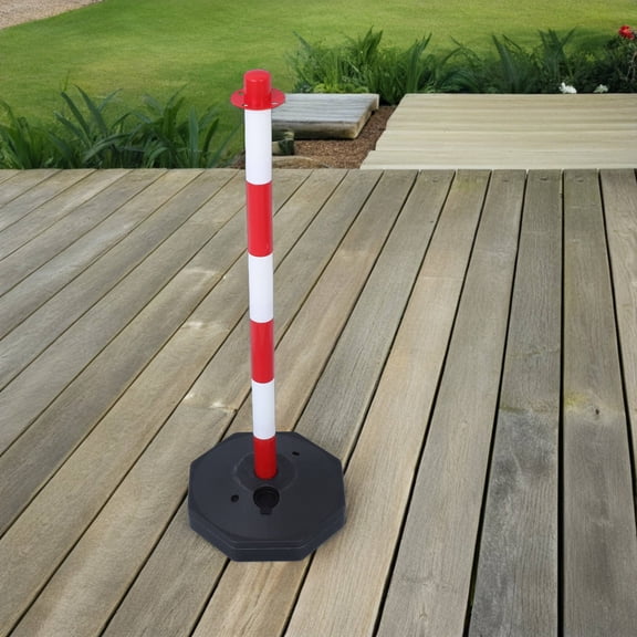 DEEPCRAFF Plastic Delineator Post with Base and Reflective Markings for Traffic Control and Parking